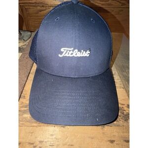 Titleist Golf Hat Adjustable Strapback Navy Blue and White, New